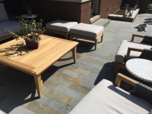 Patio Stone Detail & Outdoor Furniture Evanston IL