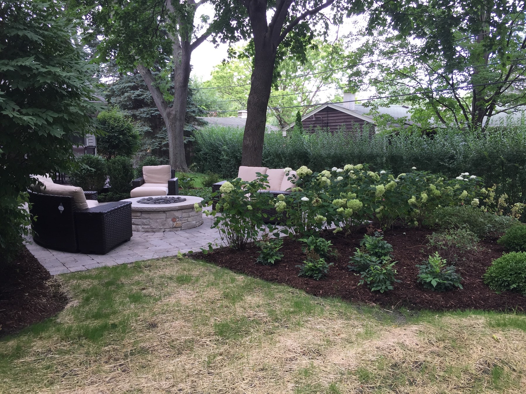 Paver Patio Fire Pit Landscaping Northbrook, IL