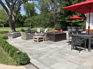 Paver Patio Fire Pit Outdoor Dining Northfield IL