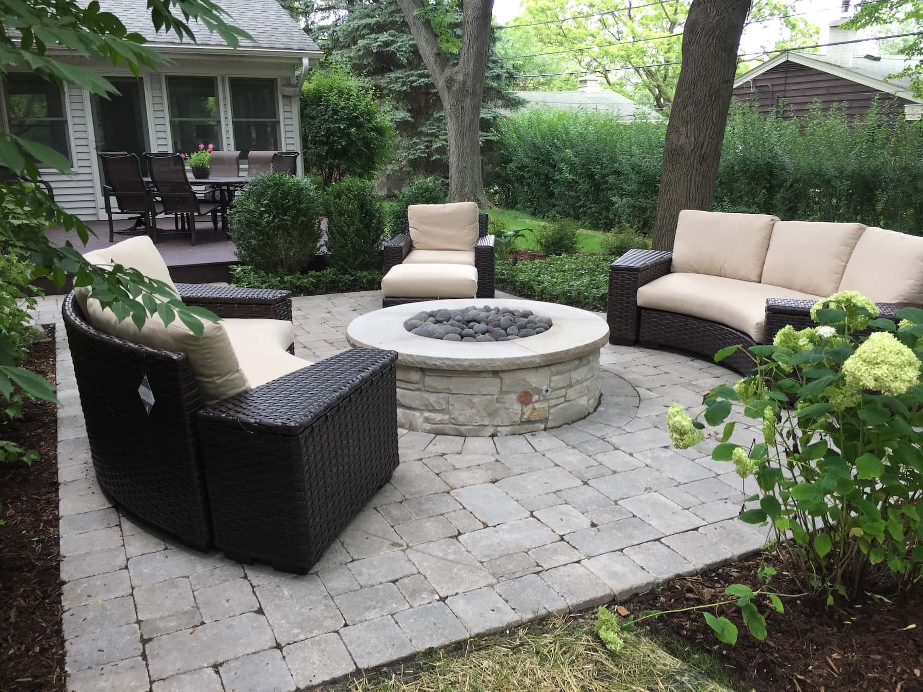 Paver Patio Stone Fire Pit Outdoor Furniture Northbrook IL