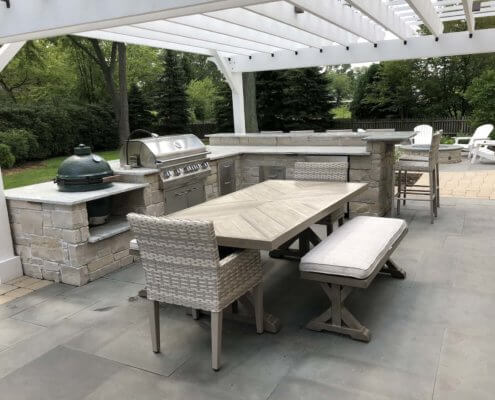 Paver Patio Outdoor Dining Outdoor Kitchen Pergola Northbrook IL