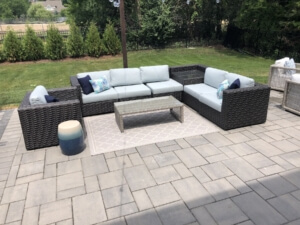 paver patio fire pit great oaks landscaping northbrook il