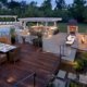 Deck With LED Lighting, Fire Pit & Outdoor Kitchen Northbrook IL